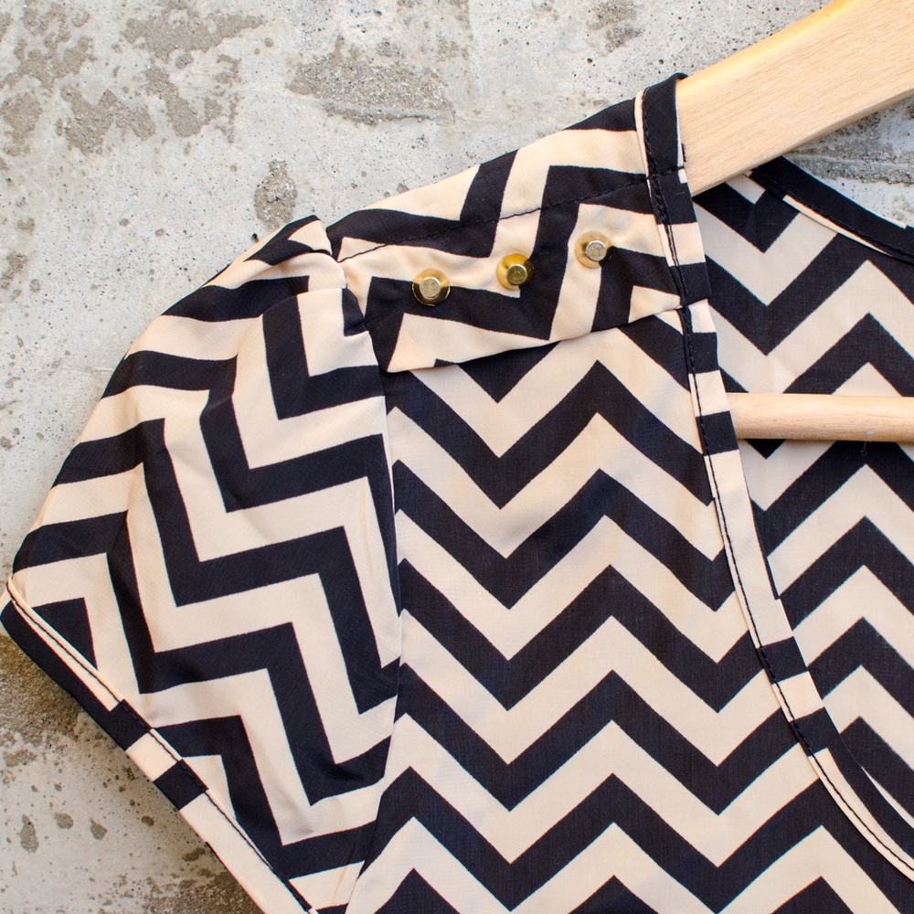 Charlotte Russe Striped Blouse - Picture 2 of 5